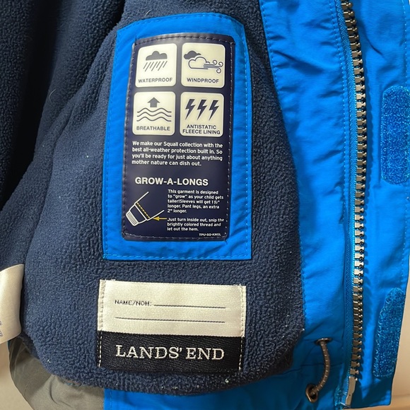 2T Lands’ End Squall Fleece Lined Winter Jacket - Picture 6 of 7